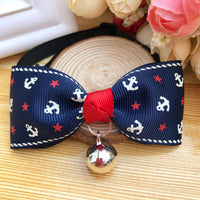 HKM-168915 Pet Bell Bow Tie Collar for Dogs and Cats, Polyester Material, Neck Size XS to S