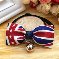 HKM-168915 Pet Bell Bow Tie Collar for Dogs and Cats, Polyester Material, Neck Size XS to S