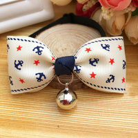 HKM-168915 Pet Bell Bow Tie Collar for Dogs and Cats, Polyester Material, Neck Size XS to S