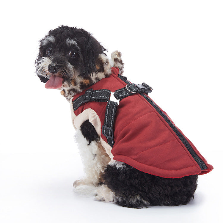 HKM-168915 Winter Cashmere Pet Jacket in Various Camouflage and Solid Colors - Sizes S to XXL