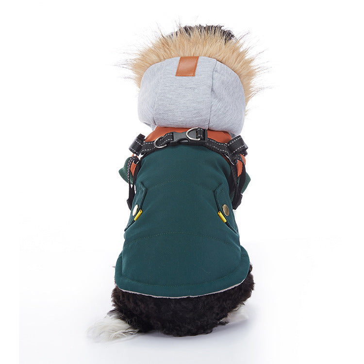 HKM-168915 Winter Cashmere Pet Jacket in Various Camouflage and Solid Colors - Sizes S to XXL