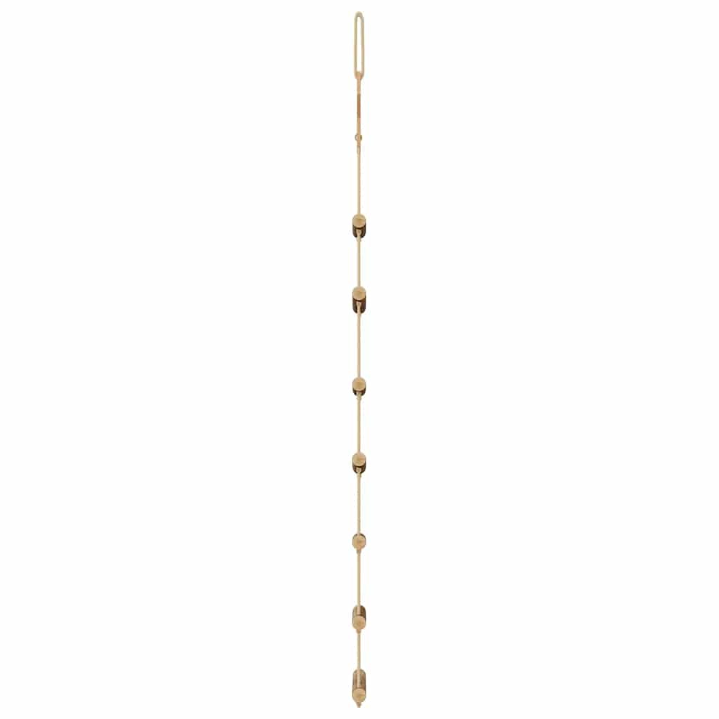 HKM-169043 Rustic Hanging Christmas Trees with Lace Stars - 2 Natural Wood Branch Decoratives