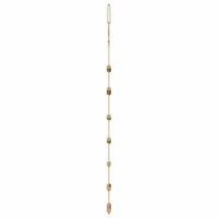 HKM-169043 Rustic Hanging Christmas Trees with Lace Stars - 2 Natural Wood Branch Decoratives