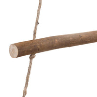 HKM-169043 Rustic Hanging Christmas Trees with Lace Stars - 2 Natural Wood Branch Decoratives