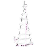 HKM-169043 Rustic Hanging Christmas Trees with Lace Stars - 2 Natural Wood Branch Decoratives