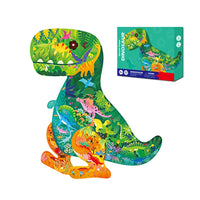 HKM-169043 Wooden Dinosaur Puzzle Blocks for Kids - 377 Pieces Educational DIY Toy