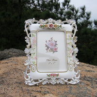HKM-169171 Pastoral Style Diamond Frame in Resin - 6 Inch, Versatile Hanging for Horizontal or Vertical Display