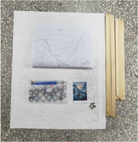 HKM-169235 Hand-Painted Cat Canvas Art - Cute Blue-Eyed Animal Painting, 40x50 cm, Frameless Decoration