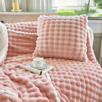 HKM-169235 Thick Warm Milk Fiber Quilt Nap Blanket – Cozy Seasonal Comfort in Multiple Colors and Patterns