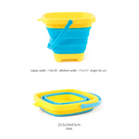 HKM-169491 Collapsible 2.5L Silicone Sand Bucket for Kids - Portable Beach Toy for Summer Fun