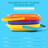 HKM-169491 Collapsible 2.5L Silicone Sand Bucket for Kids - Portable Beach Toy for Summer Fun