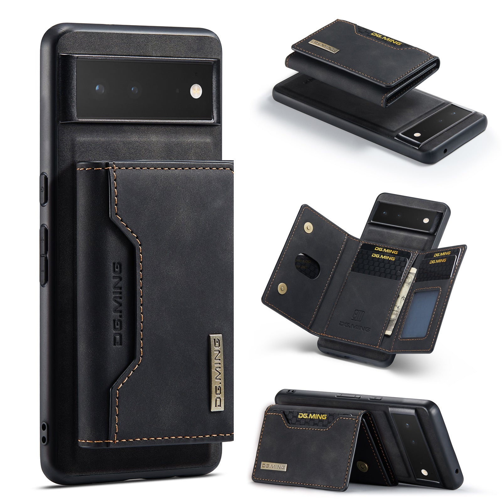 HKM-169491 Leather Magnetic Card Holder for Mobile Phones - Various Color Options Available
