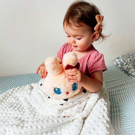 HKM-169555 Double Cover Blanket for Children - Lightweight Cool Quilt for All Seasons, Soft Polar Fleece, Available in Multiple Colors (75x100cm)