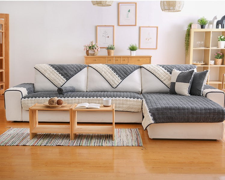 HKM-169619 Universal Non-Slip Fabric Sofa Cushion Cover for All Seasons