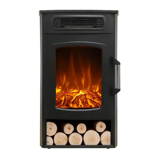 KTX-169747 Freestanding Indoor Electric Fireplace with 3D LED Log Flame Effect