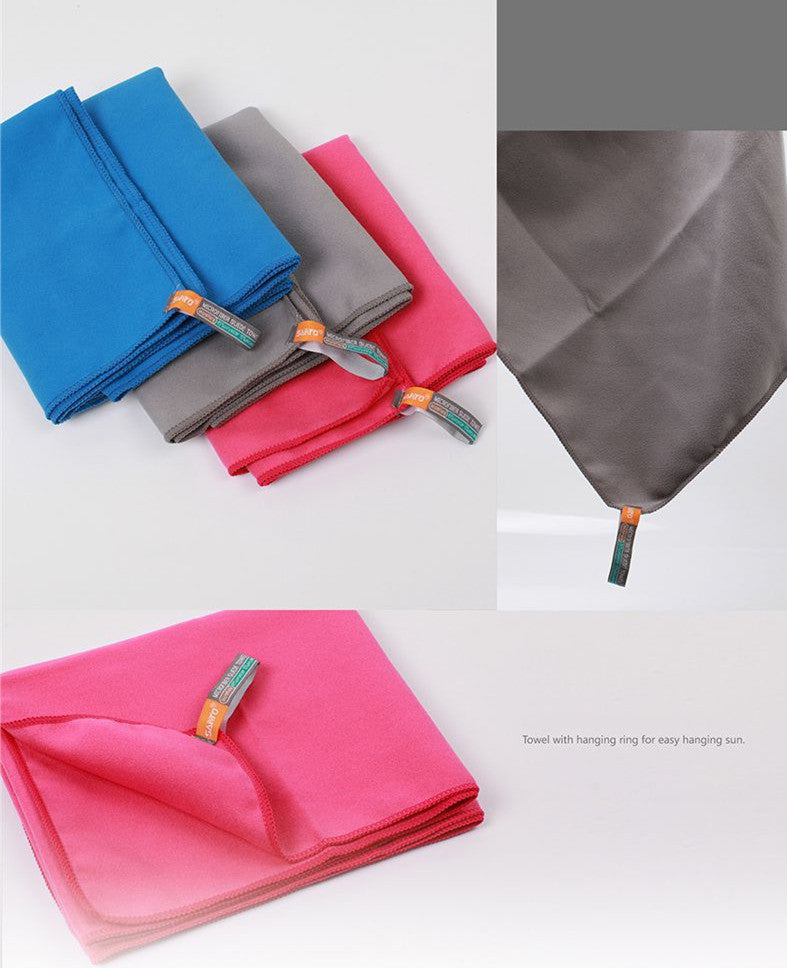 HKM-169811 Quick-Drying Microfiber Towel for Outdoor Activities, 31x75cm, Highly Absorbent with Hanging Ring