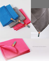 HKM-169811 Quick-Drying Microfiber Towel for Outdoor Activities, 31x75cm, Highly Absorbent with Hanging Ring