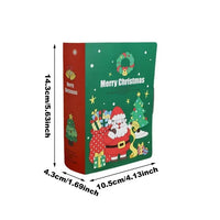 HKM-170003 10 Pack Christmas Candy Boxes with Santa Claus and Xmas Tree Design for Holiday Gift Wrapping and Treats
