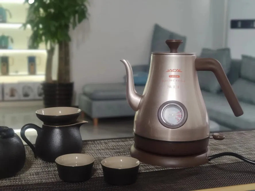 KTX-170003 Gooseneck Electric Cordless Kettle in Stainless Steel for Precise Brewing