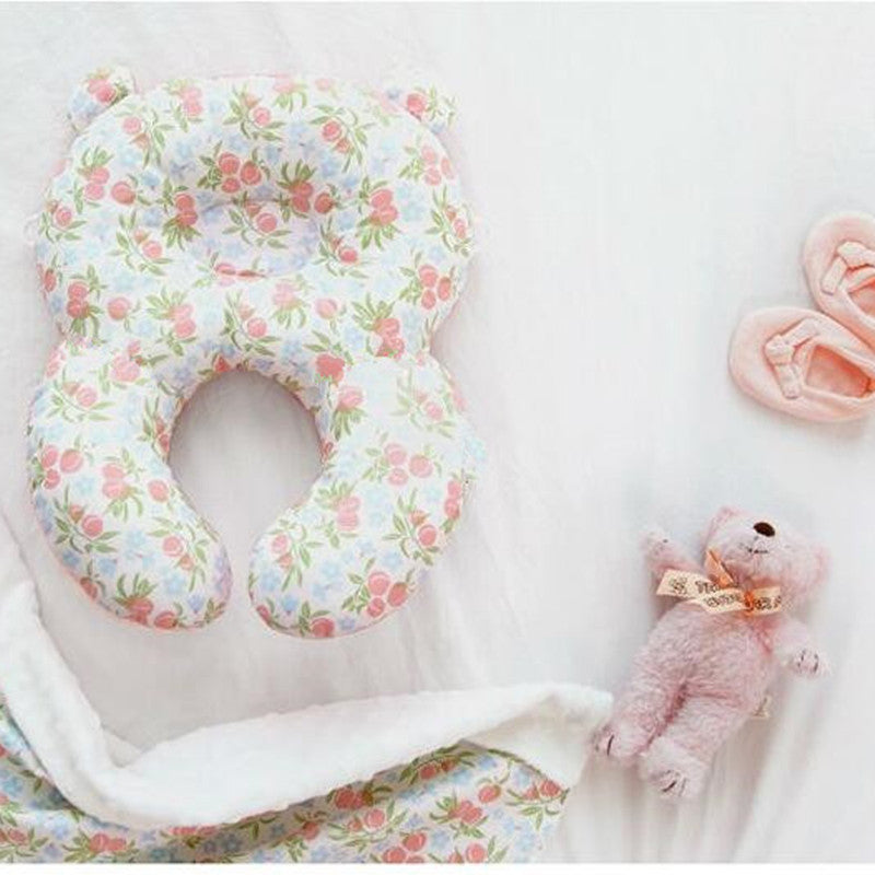 KTX-170067 Baby Shape Pillow - Cotton Core with Diamond Fleece Front and Breathable 3D Mesh Back, 31cm x 25cm