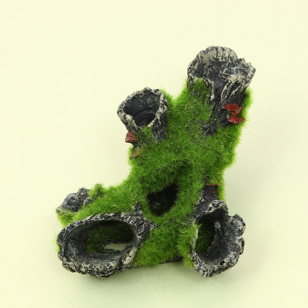 HKM-170067 Imitation Moss Tree Root Decoration for Fish Tanks and Shrimp Nests