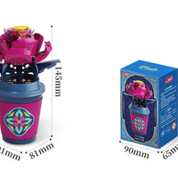 HKM-170195 Educational Plant Series Building Block Set - 12 Styles, 50-Piece Versatile Cup Plant Decoration