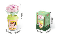 HKM-170195 Educational Plant Series Building Block Set - 12 Styles, 50-Piece Versatile Cup Plant Decoration
