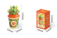 HKM-170195 Educational Plant Series Building Block Set - 12 Styles, 50-Piece Versatile Cup Plant Decoration