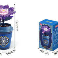 HKM-170195 Educational Plant Series Building Block Set - 12 Styles, 50-Piece Versatile Cup Plant Decoration