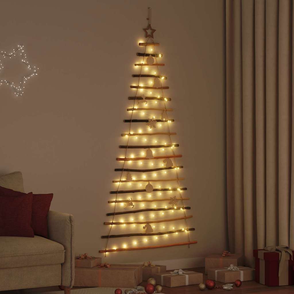 HKM-170195 Elegant 150 cm Natural Hanging Christmas Tree with 80 LEDs and Warm White String Lights