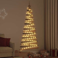 HKM-170195 Elegant 150 cm Natural Hanging Christmas Tree with 80 LEDs and Warm White String Lights