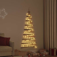 HKM-170195 Elegant 150 cm Natural Hanging Christmas Tree with 80 LEDs and Warm White String Lights