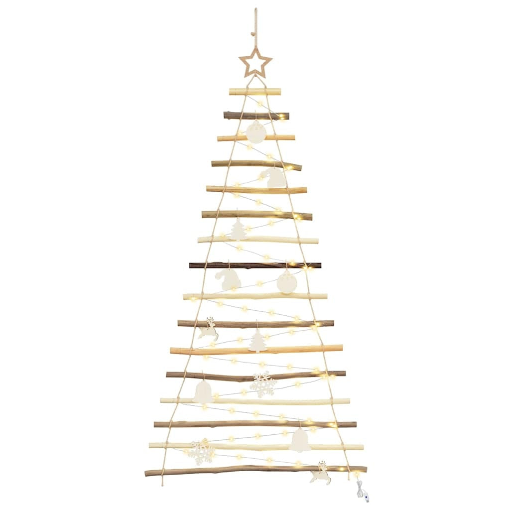 HKM-170195 Elegant 150 cm Natural Hanging Christmas Tree with 80 LEDs and Warm White String Lights