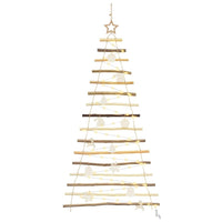 HKM-170195 Elegant 150 cm Natural Hanging Christmas Tree with 80 LEDs and Warm White String Lights