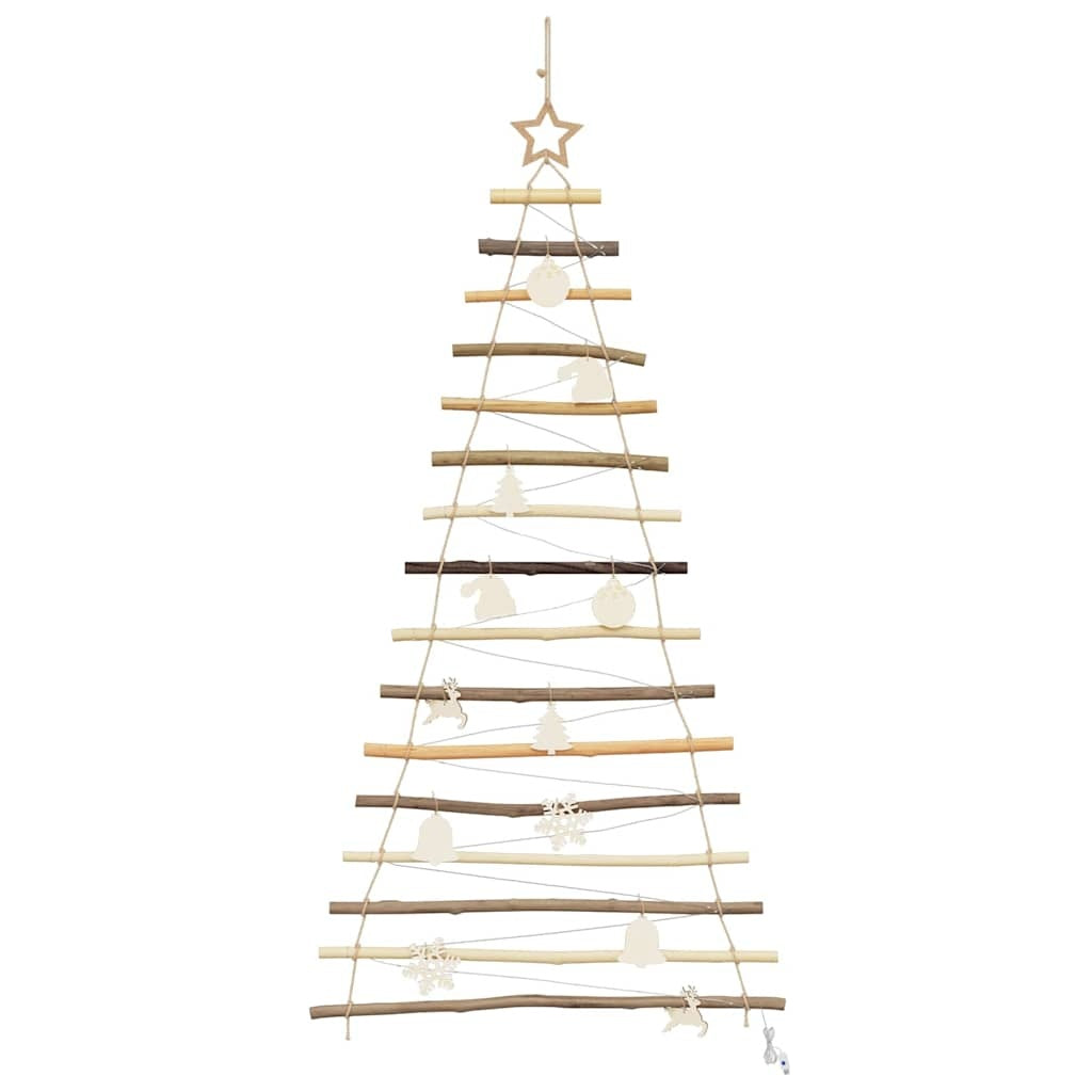 HKM-170195 Elegant 150 cm Natural Hanging Christmas Tree with 80 LEDs and Warm White String Lights