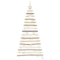 HKM-170195 Elegant 150 cm Natural Hanging Christmas Tree with 80 LEDs and Warm White String Lights