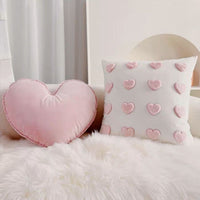 HKM-170195 Heart-Shaped Minimalist Sofa Pillowcase for Living Room Decor