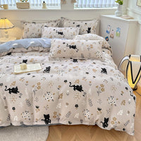 HKM-170195 Pure Cotton Minimalist Bed Sheets Set - Multiple Sizes Available for Comfort and Style