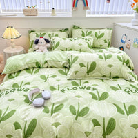 HKM-170195 Pure Cotton Minimalist Bed Sheets Set - Multiple Sizes Available for Comfort and Style