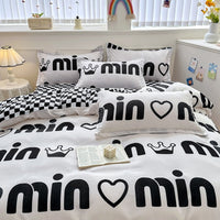 HKM-170195 Pure Cotton Minimalist Bed Sheets Set - Multiple Sizes Available for Comfort and Style