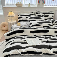 HKM-170195 Pure Cotton Minimalist Bed Sheets Set - Multiple Sizes Available for Comfort and Style
