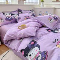 HKM-170195 Pure Cotton Minimalist Bed Sheets Set - Multiple Sizes Available for Comfort and Style