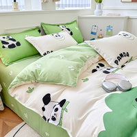 HKM-170195 Pure Cotton Minimalist Bed Sheets Set - Multiple Sizes Available for Comfort and Style