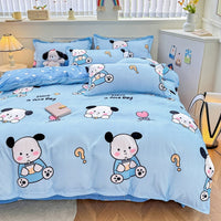 HKM-170195 Pure Cotton Minimalist Bed Sheets Set - Multiple Sizes Available for Comfort and Style