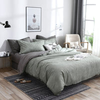 HKM-170195 Pure Cotton Minimalist Bed Sheets Set - Multiple Sizes Available for Comfort and Style