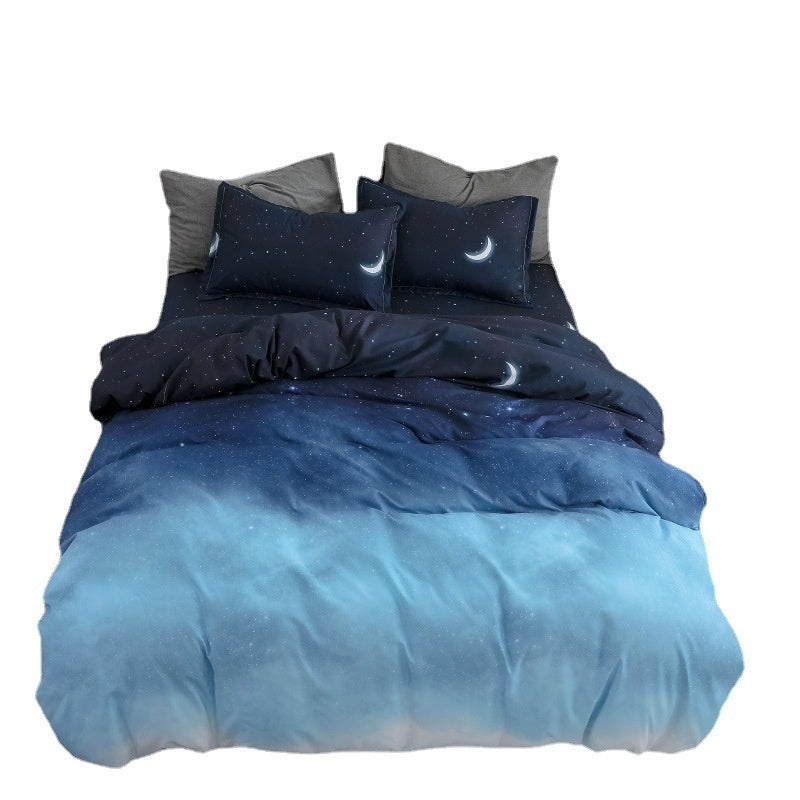 HKM-170195 Pure Cotton Minimalist Bed Sheets Set - Multiple Sizes Available for Comfort and Style