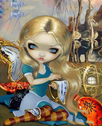 HKM-170387 5D Diamond Painting Kit - Cartoon Girl Design for Christmas Gifts and Home Décor