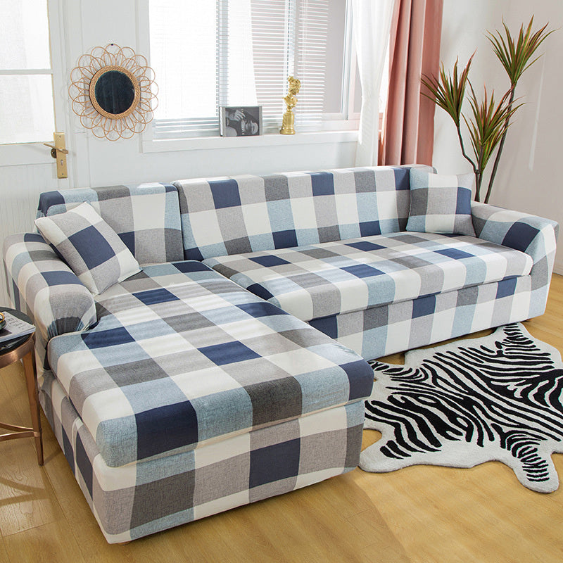 HKM-170451 Frosted Milk Silk Anti-Slip Elastic Sofa Cover for All Seasons - Complete Protection