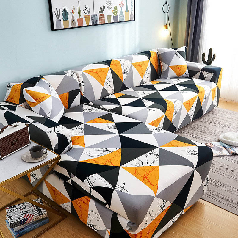 HKM-170451 Frosted Milk Silk Anti-Slip Elastic Sofa Cover for All Seasons - Complete Protection