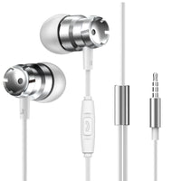 HKM-170451 Metal Turbo Wired In-Ear Headphones with Microphone and 3.5mm Plug